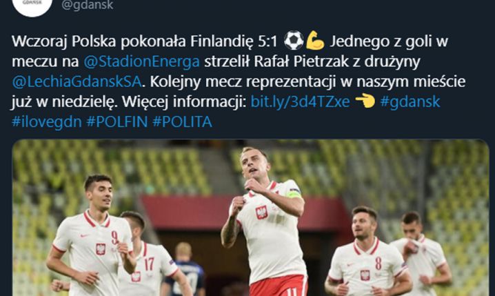 WPIS oficjalnego profilu Gdańska po meczu Polska - Finlandia! xD